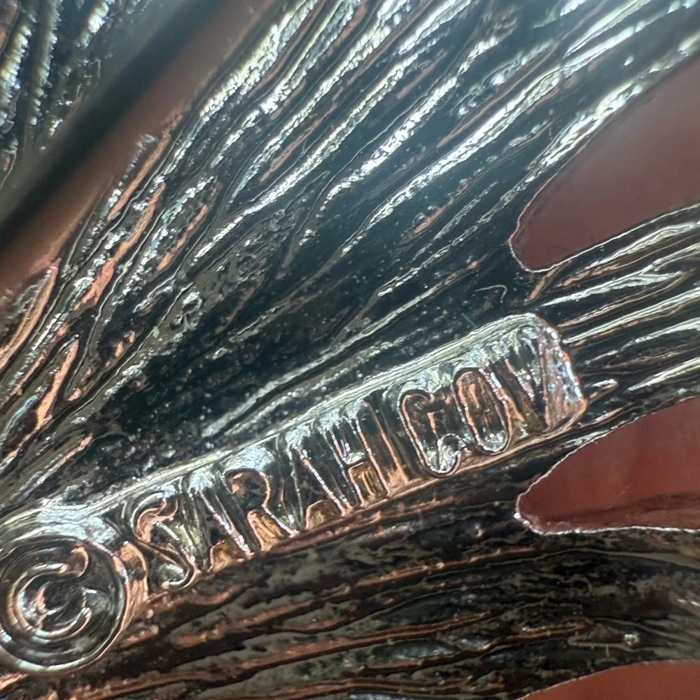 Sarah Coventry Silver Rhinestone Brooch Pin, Statement Cocktail Party Jewelry‎